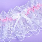 Подвязка для невесты "Элит", бело-розовая - Фото 2
