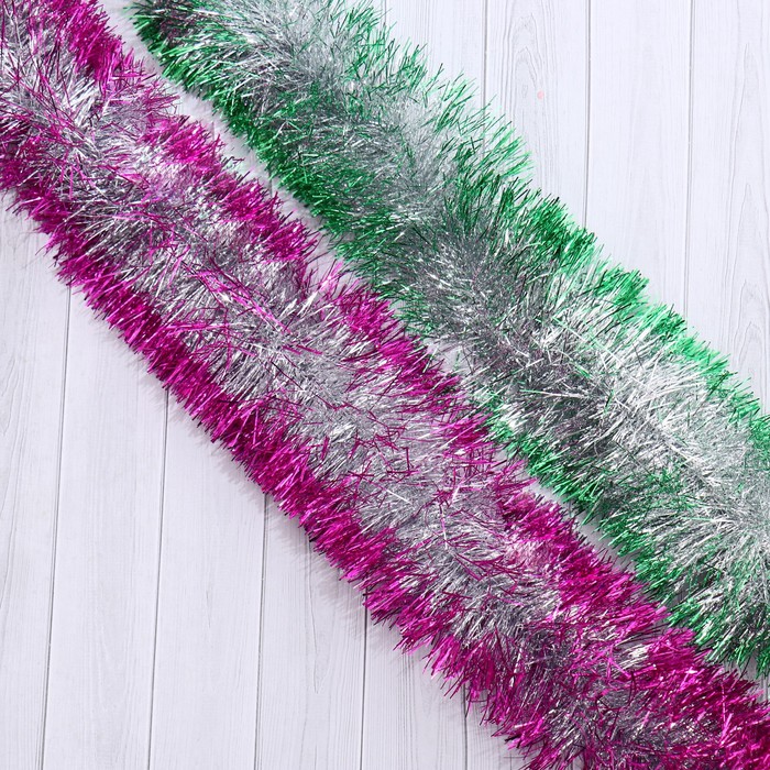 Мишура новогодняя «Зимнее волшебство. Алмаз», d=8.5 см, 200 см, МИКС - Фото 1