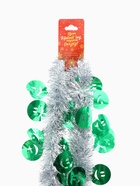 Мишура новогодняя «Зимнее волшебство. Вираж», смайлы, d=5 см, 200 см, МИКС 2371107