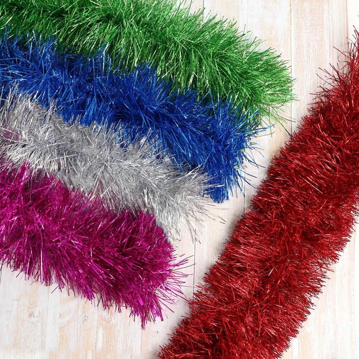 Мишура новогодняя «Зимнее волшебство. Бумеранг», d=11.5 см, 200 см, МИКС - Фото 1