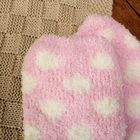 Носки махровые со стоперами "Горошек", размер 19-23, цвет розовый/белый - Фото 2