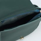 Сумка женская, отдел на клапане, наружный карман, регулируемый ремень, цвет зелёный - Фото 5