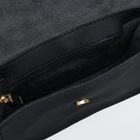 Сумка женская, отдел на клапане, наружный карман, регулируемый ремень, цвет чёрный - Фото 3