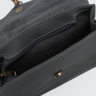 Сумка женская, отдел на клапане, наружный карман, регулируемый ремень, цвет тёмно-серый - Фото 3