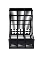 Лоток вертикальный, 3-х секционный, разборный, черный - Фото 4