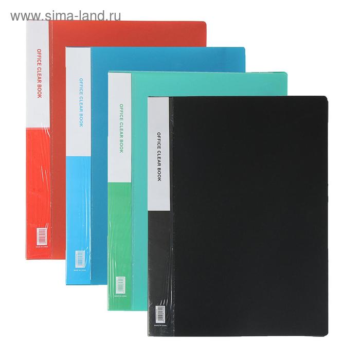 Папка с 40 вкладышами Calligrata А4, 400 мкм, МИКС - Фото 1