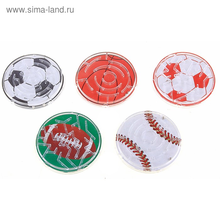 Головоломка «Спортивные мячи», цвета МИКС - Фото 1