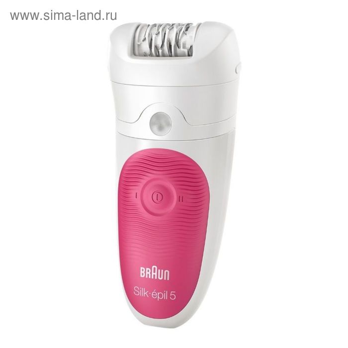 Эпилятор Braun SE 5531, 7 Вт, 2 скорости, 2 насадки, бело-розовый - Фото 1