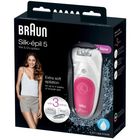 Эпилятор Braun SE 5531, 7 Вт, 2 скорости, 2 насадки, бело-розовый - Фото 3
