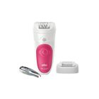 Эпилятор Braun SE 5531, 7 Вт, 2 скорости, 2 насадки, бело-розовый - Фото 4