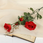 Цветок искусственный "Роза Тайгер" 9*65 см, красная - Фото 1