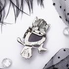 Брошь-подвеска сова на ветке «Аметист» - Фото 2