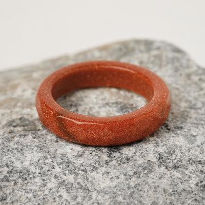 Кольцо гранёное "Авантюрин коричневый" 5мм (17-20)
