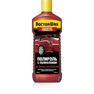 Полироль кузова DOCTOR WAX с полифлоном, тёмно-красный, 300 мл