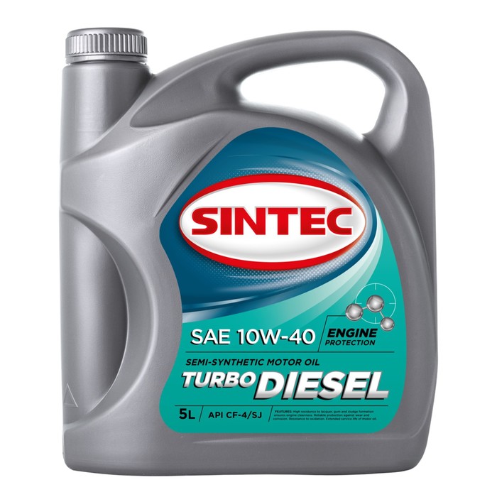 Моторное масло Sintoil 10W-40 Turbo Diesel API CF-4/CF/SJ 5л - Фото 1