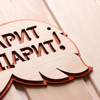 Табличка для бани и сауны «Баня парит, здоровье дарит!», 30×16 см, деревянная, «Добропаровъ»