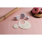 Плунжеры кондитерские Доляна «Шестерёнки», набор 3 шт., пластик, белые - Фото 6