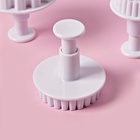 Плунжеры кондитерские Доляна «Шестерёнки», набор 3 шт., пластик, белые - Фото 4