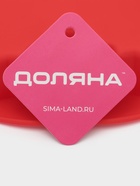 Форма для выпечки новогодняя Доляна «Снежинка», силикон, 23×3.5 см, красная 2389443 - фото 319832174