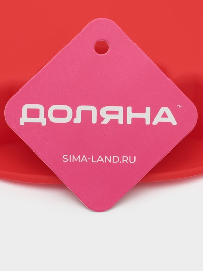 Форма для выпечки новогодняя Доляна «Снежинка», силикон, 23×3.5 см, красная
