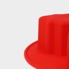 Форма силиконовая для выпечки Доляна «Снежинка», 23×3,5 см, цвет красный - фото 4577056