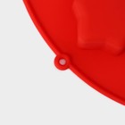 Форма силиконовая для выпечки Доляна «Снежинка», 23×3,5 см, цвет красный - фото 4577058