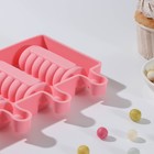 Форма для мороженого «Моника», силикон, 38×11×2 см, 8 ячеек (6,6×3,4 см), цвет МИКС - Фото 3