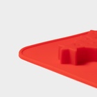 Форма для леденцов Доляна «Новый год», силикон, 31×9 см, 4 ячейки, с палочками, красная - Фото 5