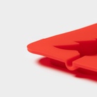 Форма для леденцов Доляна «Новый год», силикон, 31×9 см, 4 ячейки, с палочками, красная - Фото 6