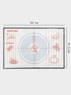 Коврик для выпечки и раскатки теста с разметкой Доляна, армированный, силикон, 60×40.5 см - Фото 2