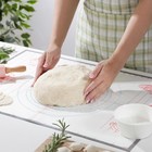 Коврик для выпечки и раскатки теста с разметкой Доляна, армированный, силикон, 60×40.5 см - Фото 7