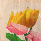 Набор салфеток сервировочных на стол Доляна «Тюльпаны», 12 шт: (6 шт - 42×27 см), (6 шт - 9×9 см) - Фото 2