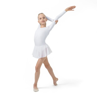 Купальник для гимнастики и танцев Grace Dance, р. 30, белый