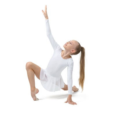 Купальник для гимнастики и танцев Grace Dance, р. 30, белый