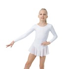 Купальник для хореографии Grace Dance, юбка-сетка, с длинным рукавом, р. 32, цвет белый - Фото 2