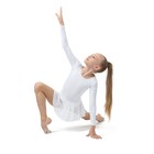 Купальник для гимнастики и танцев Grace Dance, р. 32, цвет белый - Фото 5