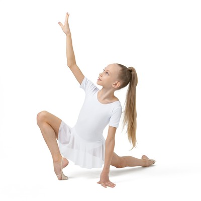 Купальник для гимнастики и танцев Grace Dance, р. 28, цвет белый