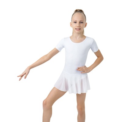 Купальник для гимнастики и танцев Grace Dance, р. 32, белый