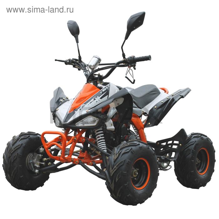 Квадроцикл бензиновый MOTAX ATV T-Rex Super LUX 125 cc, бело-оранжевый - Фото 1