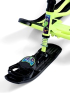 Снегокат «Тимка спорт 4-1» Пришельцы, лимонный, чёрный, со спинкой, ТС4-1/П2 Nika Kids - Фото 11