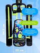 Снегокат «Тимка спорт 4-1» Пришельцы, лимонный, чёрный, со спинкой, ТС4-1/П2 Nika Kids - Фото 3