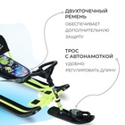 Снегокат «Тимка спорт 4-1» Пришельцы, лимонный, чёрный, со спинкой, ТС4-1/П2 Nika Kids - Фото 3