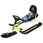 Снегокат «Тимка спорт 4-1» Пришельцы, лимонный, чёрный, со спинкой, ТС4-1/П2 Nika Kids - Фото 6