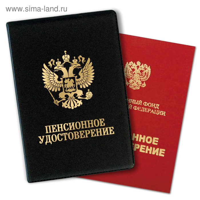 Обложка на пенсионное удостоверение "Герб России", 11,5 х 16,5 см - Фото 1
