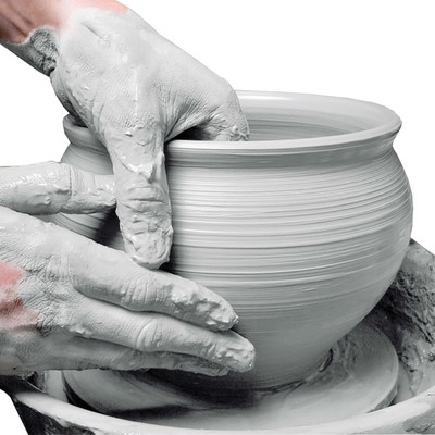 Глина для лепки натуральная голубая 1000 г, Calligrata, самозатвердевает (подходит для обжига)