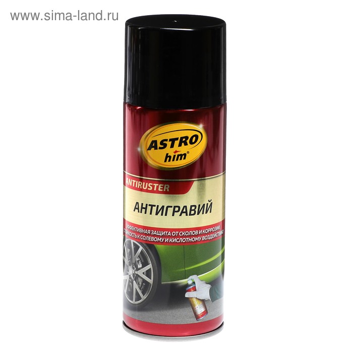 Антигравий Astrohim черный, 520 мл, аэрозоль, АС - 477