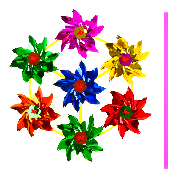 Ветерок фольга «Цветок», семь элементов - фото 1884686071