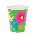 Набор бумажных стаканов "Цветы", 225 мл (6 шт.) - Фото 1