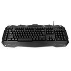 Клавиатура Gembird KB-G200L, игровая, проводная, мембранная, подсветка, USB, черная - Фото 1