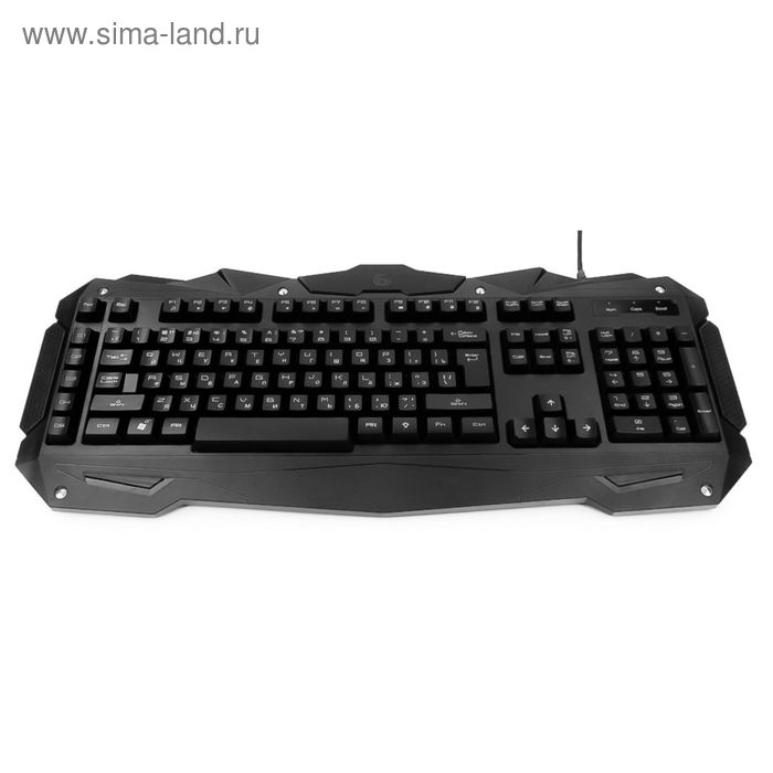 Клавиатура Gembird KB-G200L, игровая, проводная, мембранная, подсветка, USB, черная - Фото 1